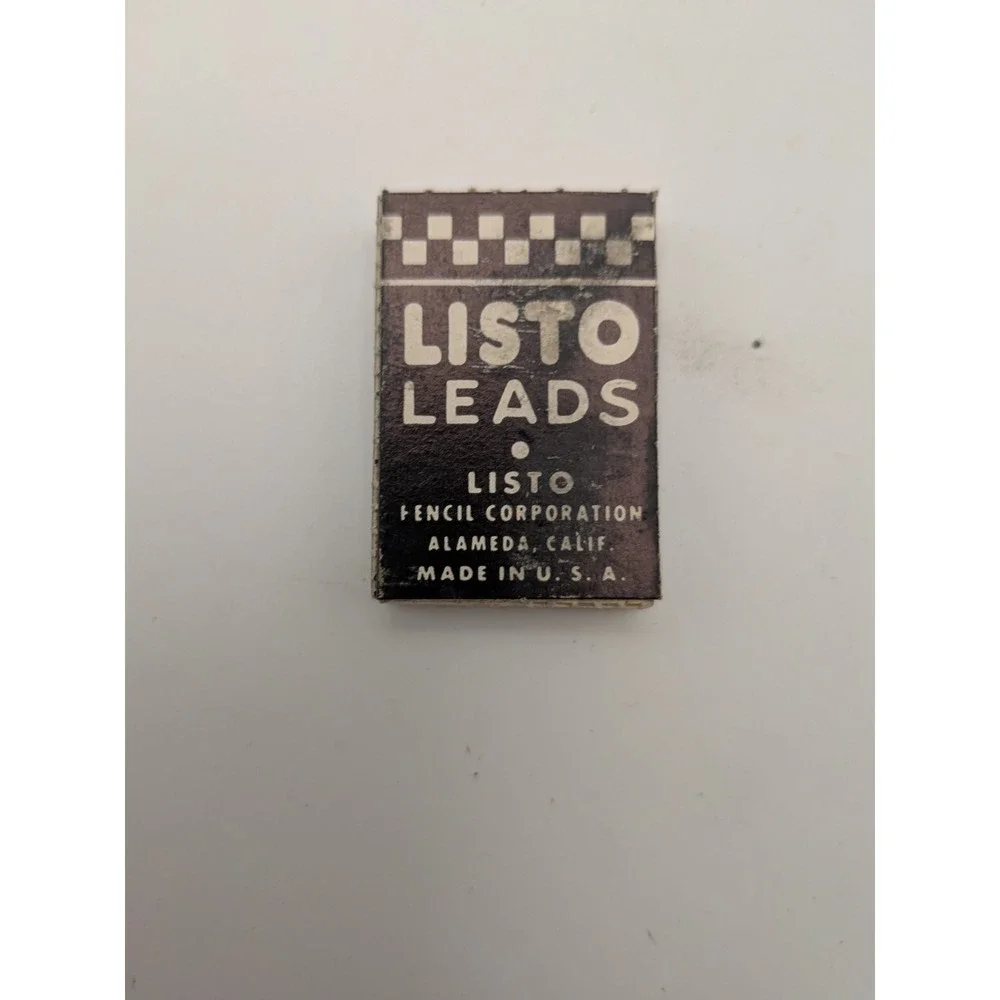 Vintage Listo Marking Leads No 162 Black Refills for 1620 Pencil 35 Count USA
